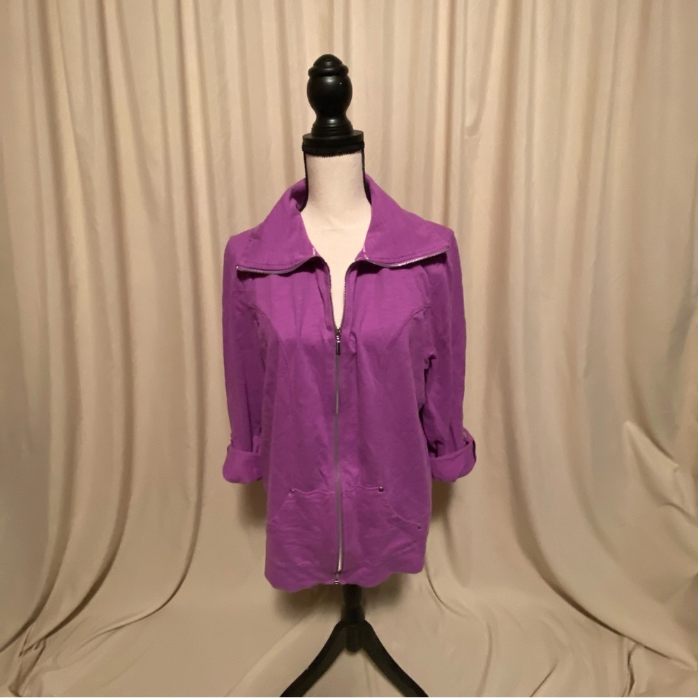 Light Weight Purple Zipper Jacket